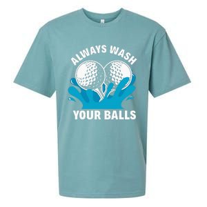 Always Wash Your Balls Funny Golf Sueded Cloud Jersey T-Shirt