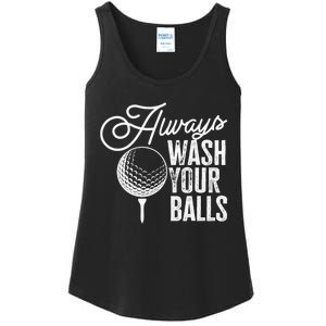 Always wash your balls Quote for a Golf Player Ladies Essential Tank