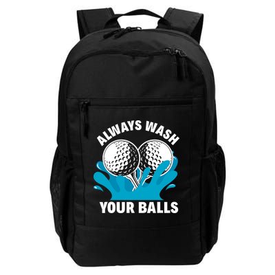 Always Wash Your Balls Funny Golf Backpack