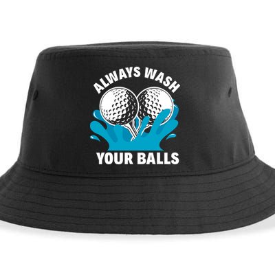 Always Wash Your Balls Funny Golf Sustainable Bucket Hat