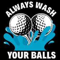 Always Wash Your Balls Funny Golf 16 in Basic Backpack