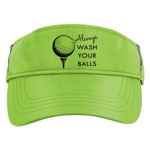 Always Wash Your Balls Funny Golf Adult Drive Performance Visor