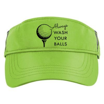 Always Wash Your Balls Funny Golf Adult Drive Performance Visor