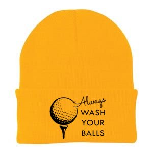 Always Wash Your Balls Funny Golf Knit Cap Winter Beanie