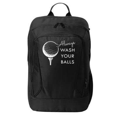 Always Wash Your Balls Funny Golf City Backpack