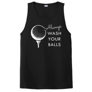 Always Wash Your Balls Funny Golf PosiCharge Competitor Tank