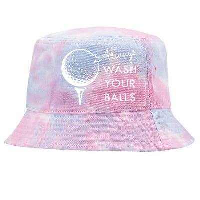 Always Wash Your Balls Funny Golf Tie-Dyed Bucket Hat