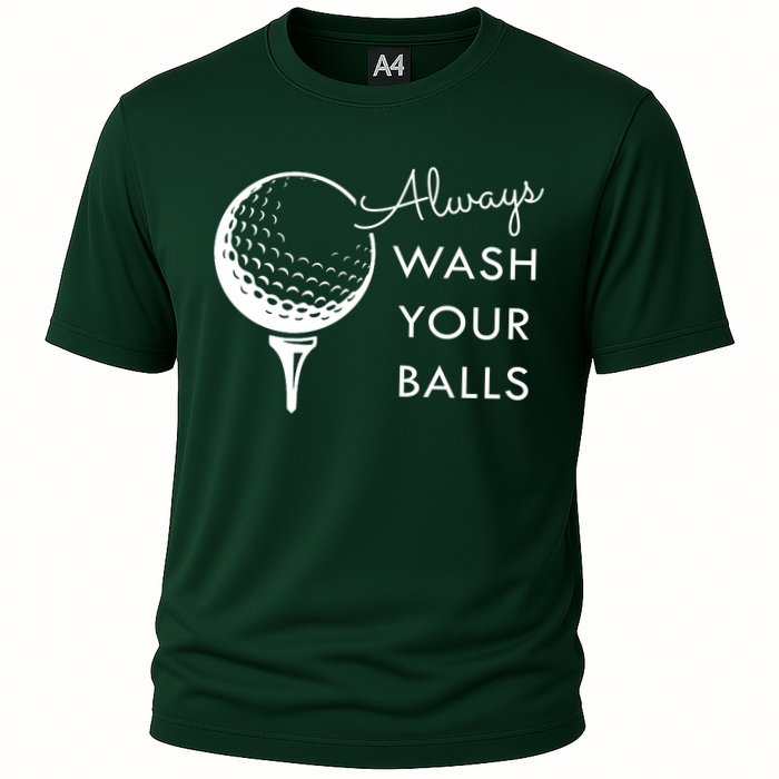 Always Wash Your Balls Funny Golf Performance Shirt