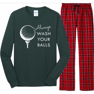 Always Wash Your Balls Funny Golf Long Sleeve Pajama Set