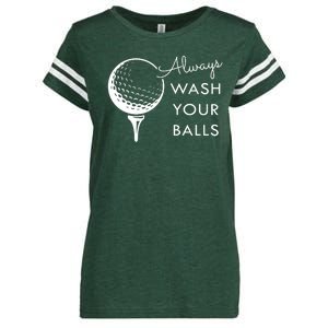 Always Wash Your Balls Funny Golf Enza Ladies Jersey Football T-Shirt