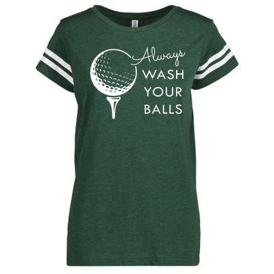 Always Wash Your Balls Funny Golf Enza Ladies Jersey Football T-Shirt