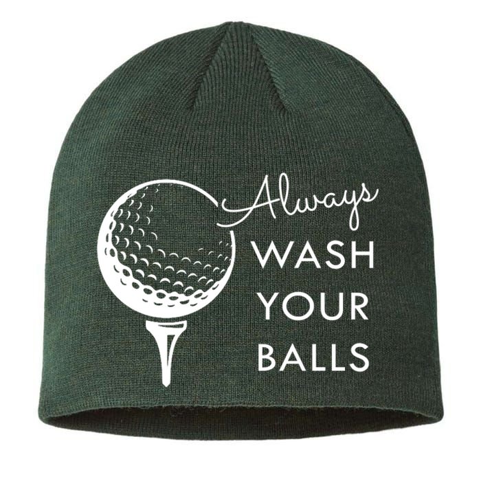 Always Wash Your Balls Funny Golf Sustainable Beanie