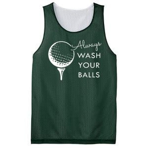 Always Wash Your Balls Funny Golf Mesh Reversible Basketball Jersey Tank