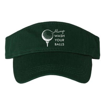 Always Wash Your Balls Funny Golf Valucap Bio-Washed Visor