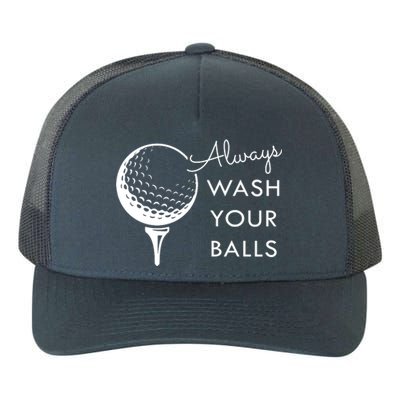 Always Wash Your Balls Funny Golf Yupoong Adult 5-Panel Trucker Hat