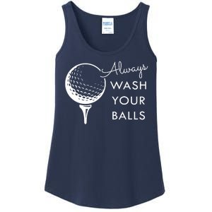 Always Wash Your Balls Funny Golf Ladies Essential Tank