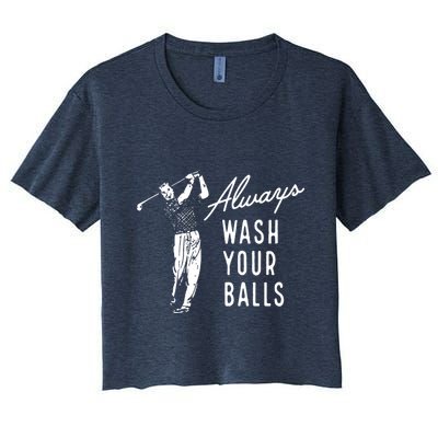 Always Wash Your Balls Women's Crop Top Tee