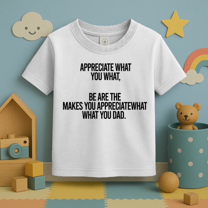 Appreciate What You What Be Are The Makes You Appreciate What You Dad Toddler T-Shirt
