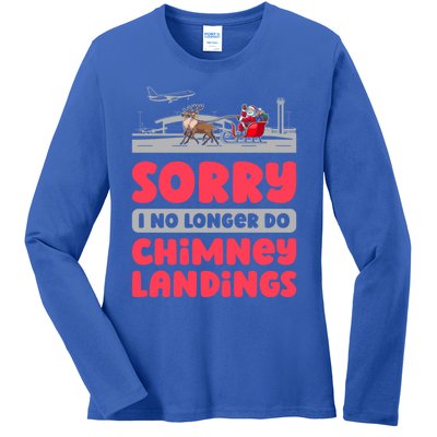 Aviator Xmas Airplane Fly Aviation Aircraft Pilot Christmas Gift Ladies Long Sleeve Shirt