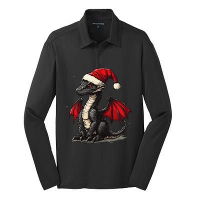 Awesome Xmas Dragon Outfit For Festive And Silk Touch Performance Long Sleeve Polo