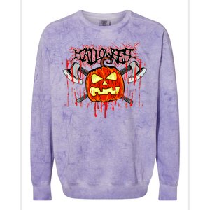 Axe Halloween Pumpkin Colorblast Crewneck Sweatshirt