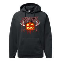 Axe Halloween Pumpkin Performance Fleece Hoodie