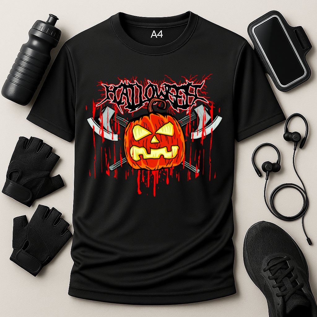 Axe Halloween Pumpkin Cooling Performance Crew T-Shirt