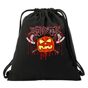 Axe Halloween Pumpkin Drawstring Bag