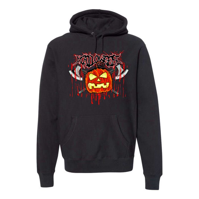 Axe Halloween Pumpkin Premium Hoodie