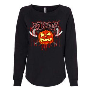 Axe Halloween Pumpkin Womens California Wash Sweatshirt