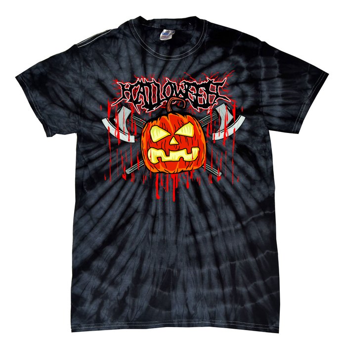 Axe Halloween Pumpkin Tie-Dye T-Shirt