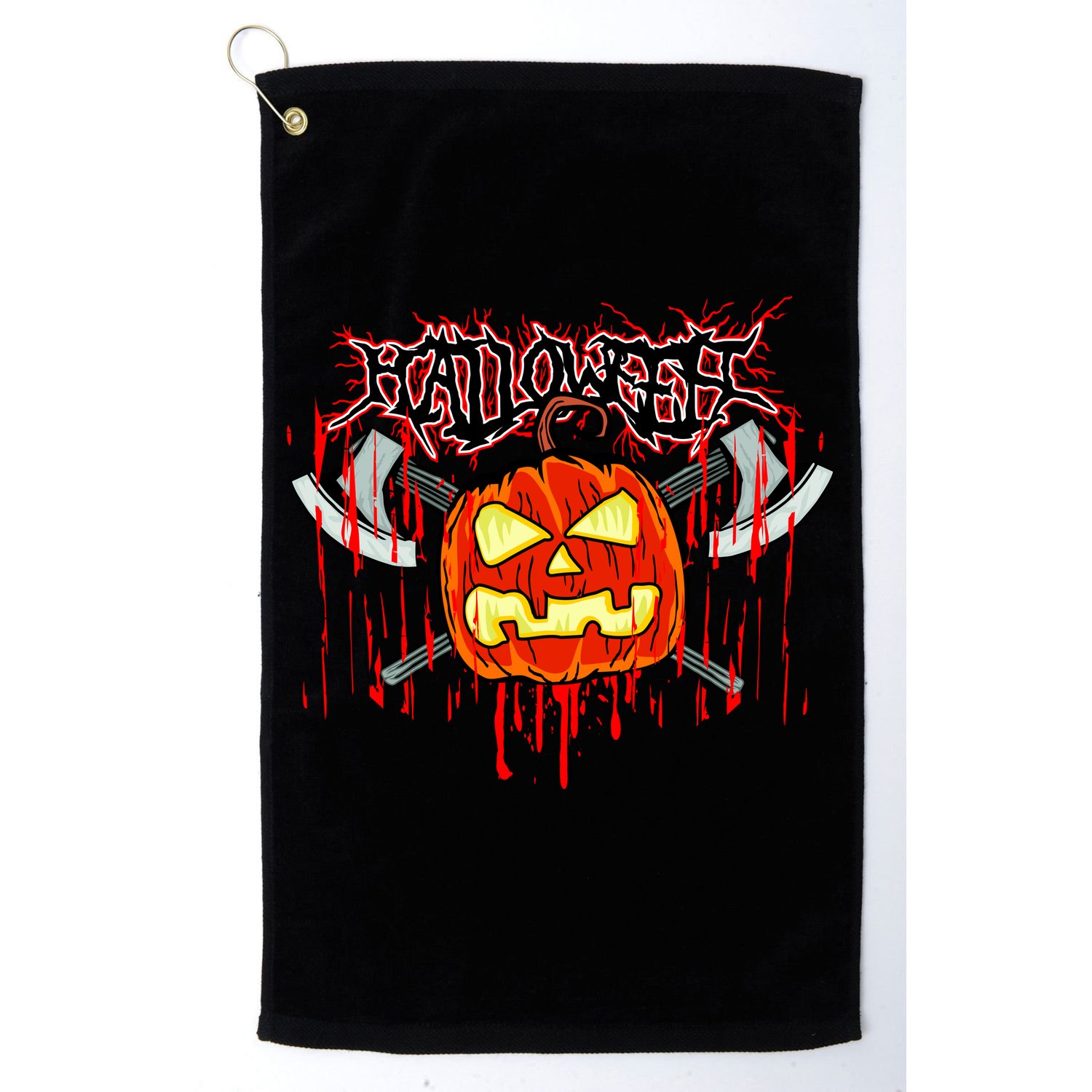 Axe Halloween Pumpkin Golf Towel