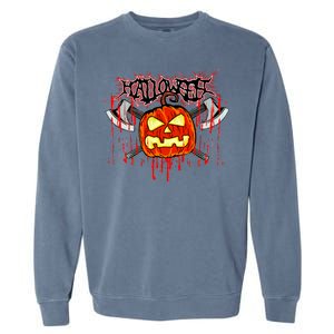 Axe Halloween Pumpkin Garment-Dyed Sweatshirt