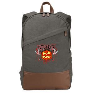 Axe Halloween Pumpkin Cotton Canvas Backpack