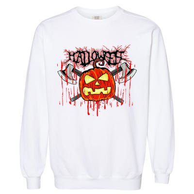 Axe Halloween Pumpkin Garment-Dyed Sweatshirt