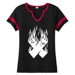 Autographed X Flames Ladies Halftime Notch Neck Tee