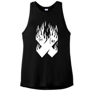 Autographed X Flames Ladies PosiCharge Tri-Blend Wicking Tank