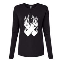 Autographed X Flames Womens Cotton Relaxed Long Sleeve T-Shirt