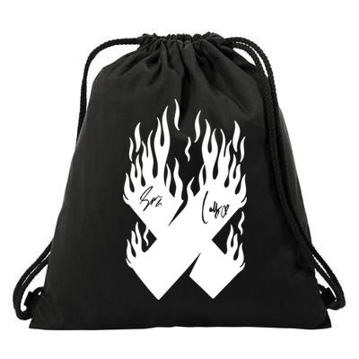 Autographed X Flames Drawstring Bag