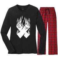 Autographed X Flames Women's Long Sleeve Flannel Pajama Set 