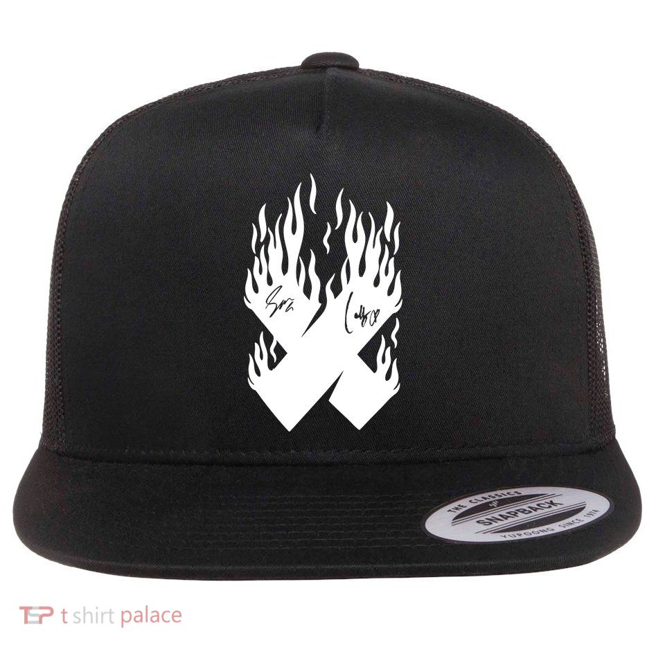 Autographed X Flames Flat Bill Trucker Hat