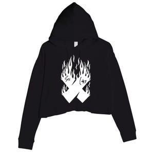 Autographed X Flames Crop Fleece Hoodie