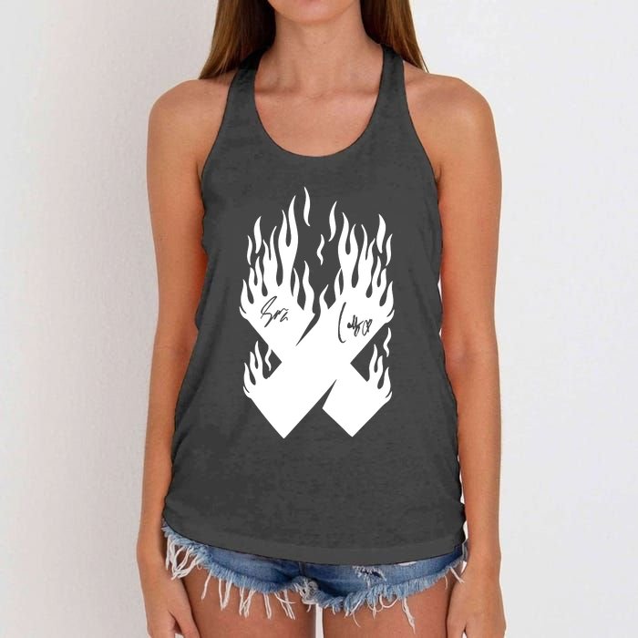 Autographed X Flames Women's Knotted Racerback Tank