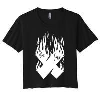 Autographed X Flames Women's Crop Top Tee