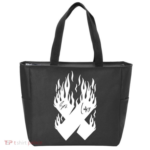 Autographed X Flames Zip Tote Bag