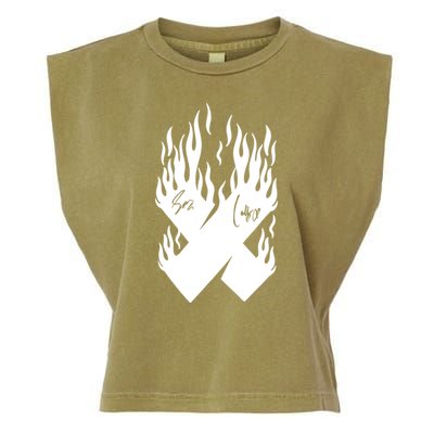 Autographed X Flames Garment-Dyed Women's Muscle Tee