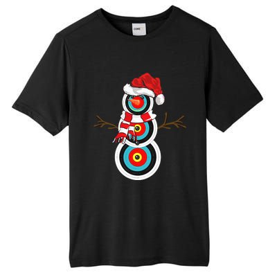 Archery Xmas Gift Santa Hat Snowman Archery Christmas  Tall Fusion ChromaSoft Performance T-Shirt