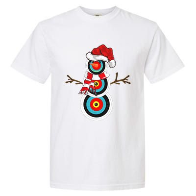 Archery Xmas Gift Santa Hat Snowman Archery Christmas  Garment-Dyed Heavyweight T-Shirt