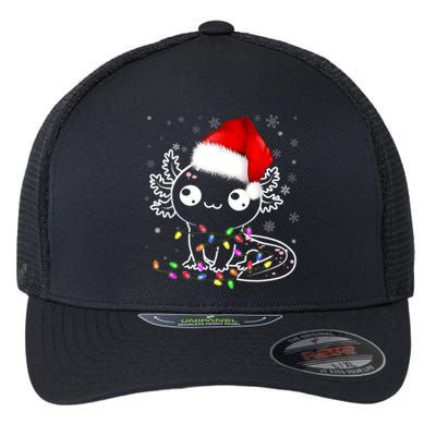 Axolotl Xmas Hat Santa Tree Cute Funny Christmas Pajama Flexfit Unipanel Trucker Cap