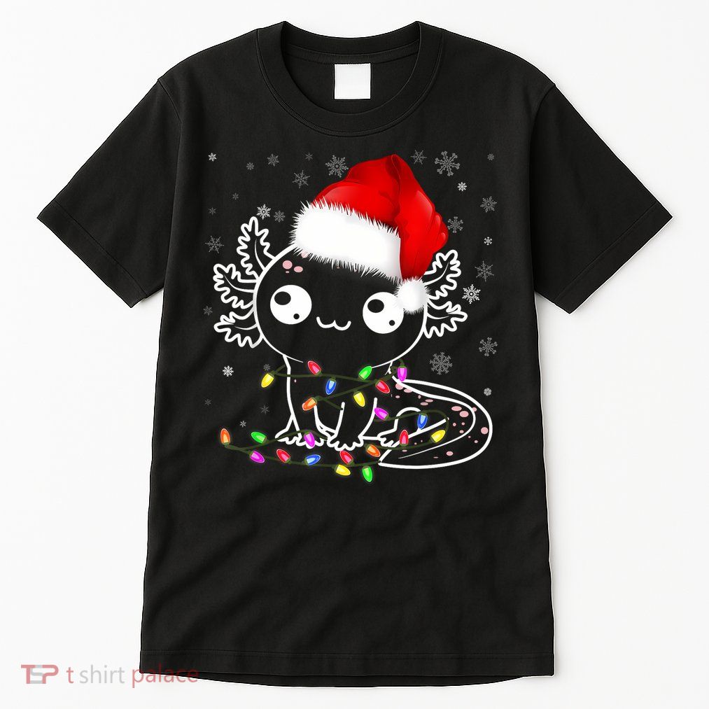 Axolotl Xmas Hat Santa Tree Cute Funny Christmas Pajama Tall T-Shirt